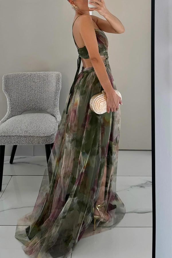 Giselle - Ravissante robe longue à imprimé floral