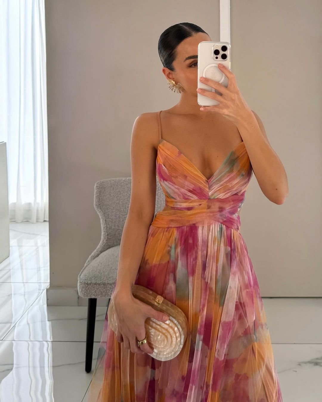 Giselle - Ravissante robe longue à imprimé floral