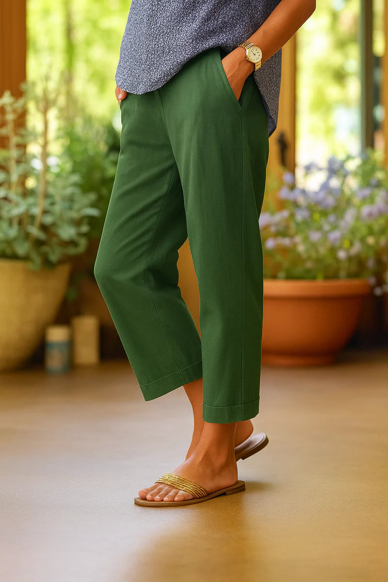BRIGIDA | PANTALON D’ÉTÉ EN LIN ET COTON