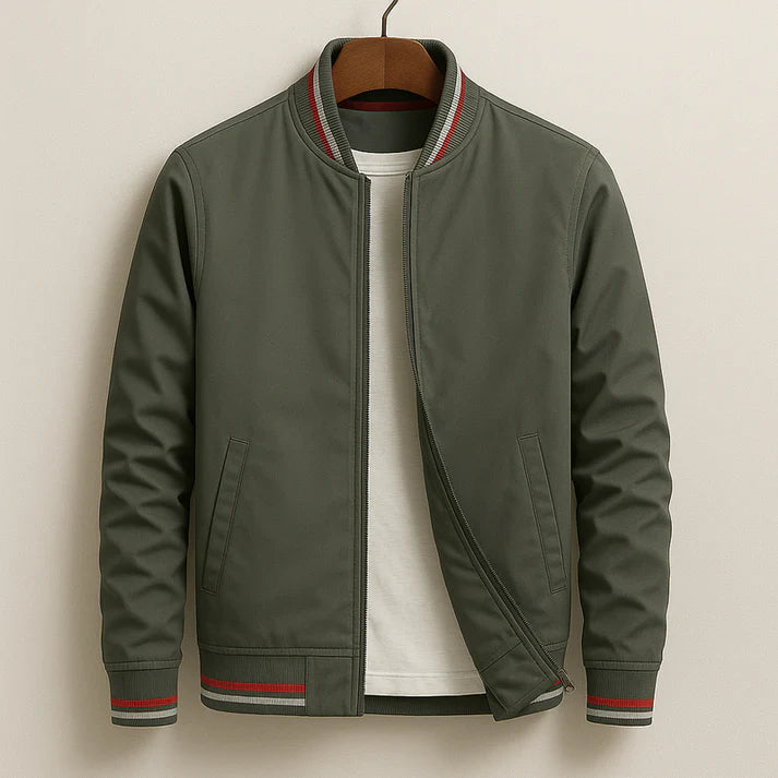 Blouson Bomber Élégant à Rayures