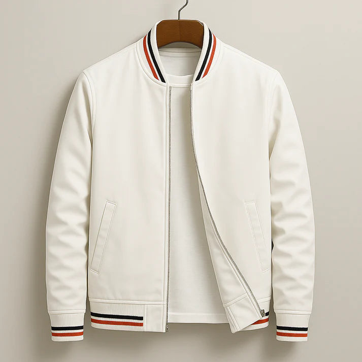 Blouson Bomber Élégant à Rayures
