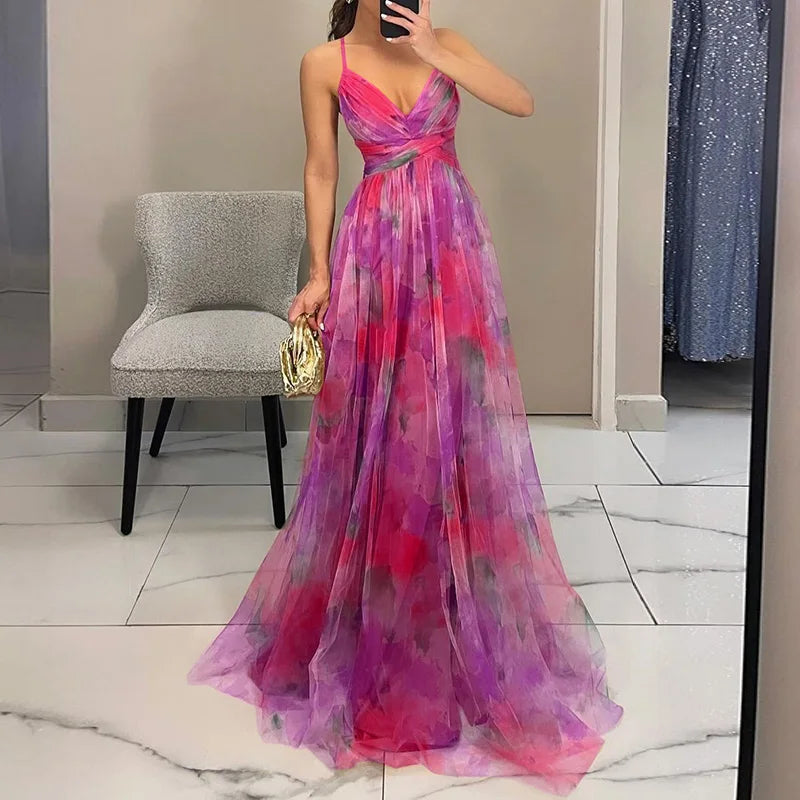 Giselle - Ravissante robe longue à imprimé floral